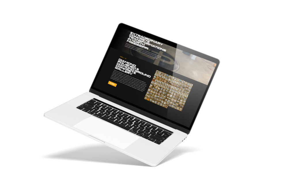 Custom Concrete Creations Laptop Mockup of Gallery