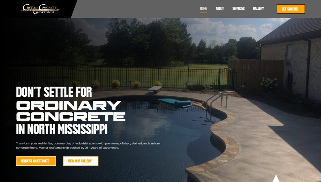 Custom Concrete Tupelo Hero