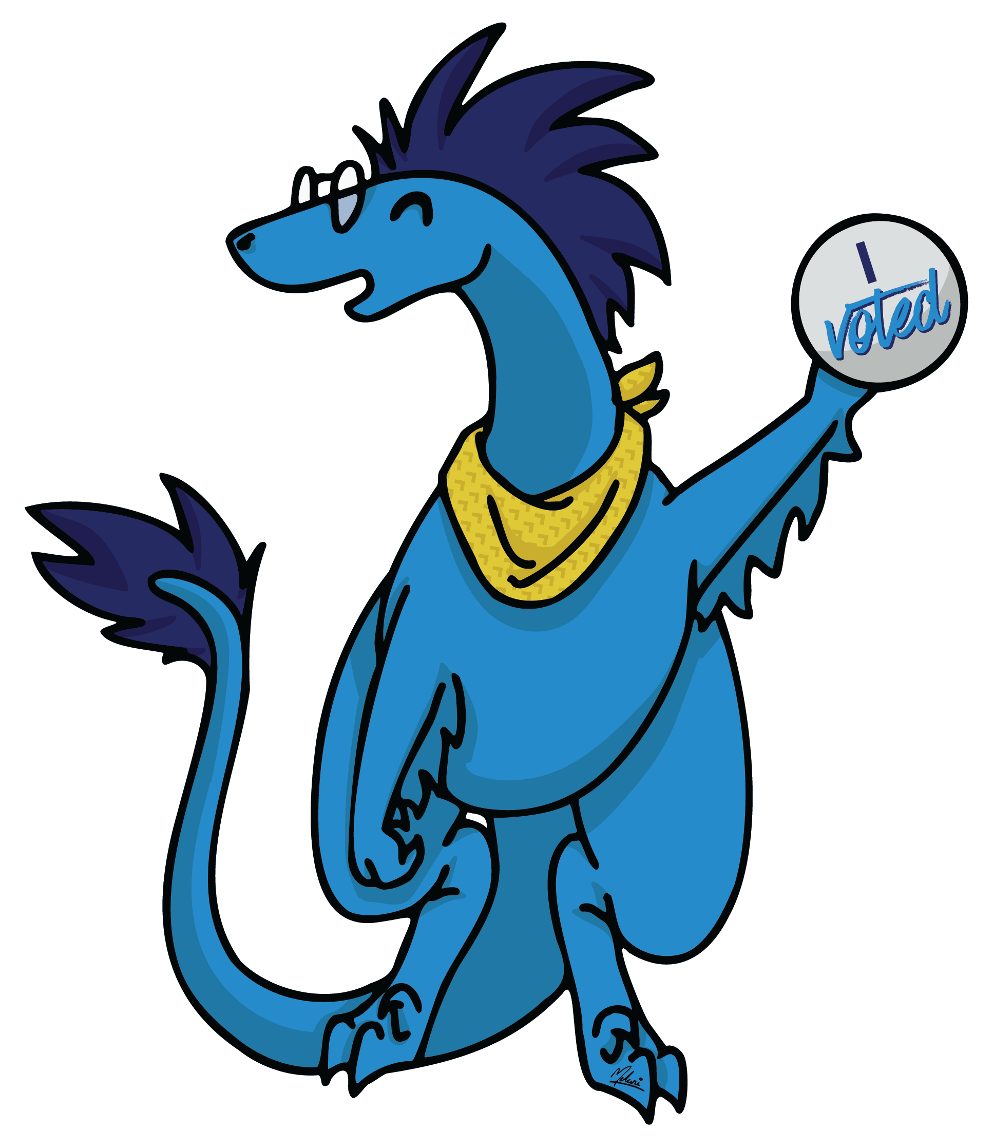 Zip the Dino voted