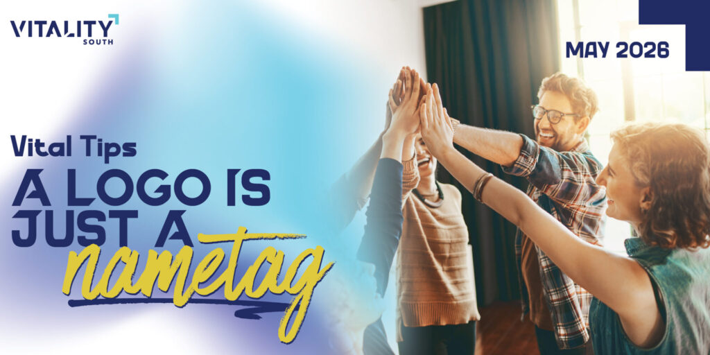 Graphic for May Vital Tip Newsletter. Team high five.